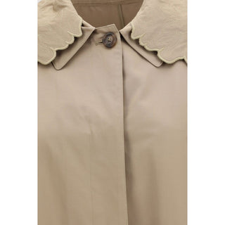Beiger Polyester-Trenchcoat