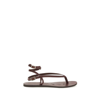 Braune Kalbsleder-Sandalen vom Bos Taurus
