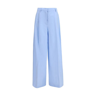 Pantalones casuales de algodón azul