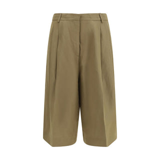 Pantalones cortos beige de viscosa
