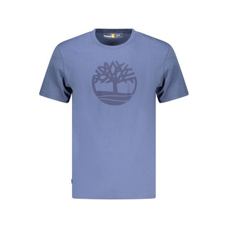 Blaues Bio-Baumwoll-T-Shirt für Herren