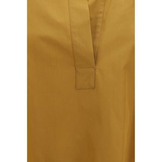 Beige Baumwollhemd