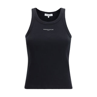 Schwarze Baumwoll-Tanktops