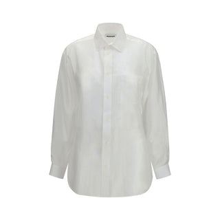 White Lyocell Dress Shirt