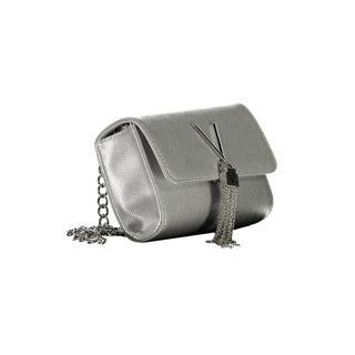 Bolso plateado de poliuretano para mujer