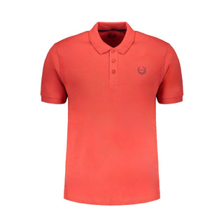 Red Cotton Men Polo Shirt