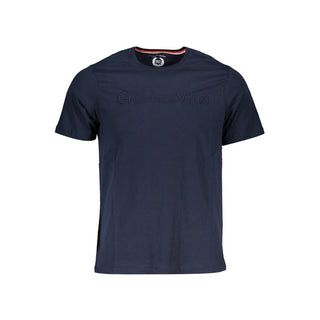 Blue Cotton Men T-Shirt