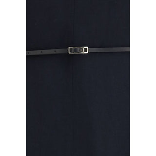 Blue Viscose Long Dress