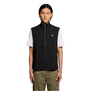 Black Polyester Sleeveless Jacket