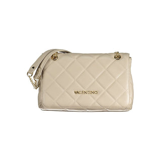 Beige Polyurethane Women's Bag