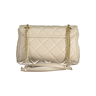 Beige Polyurethane Women's Bag