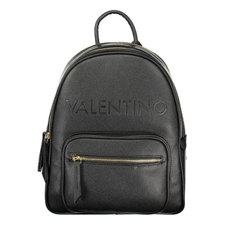 Black Polyurethane Women's Backpack