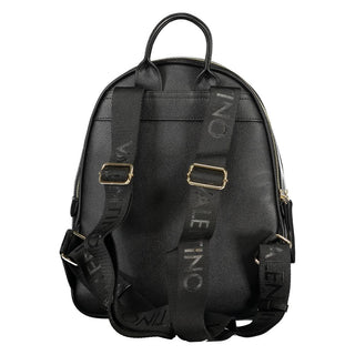 Black Polyurethane Women's Backpack