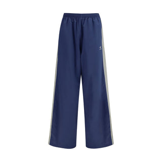 Blue Polyester Joggers (Workout Pants)