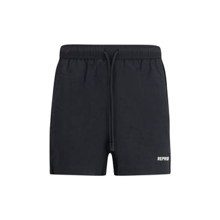 Black Fabric Shorts