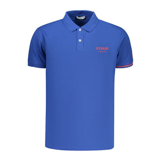 Blaues Poloshirt für Herren aus Baumwolle
