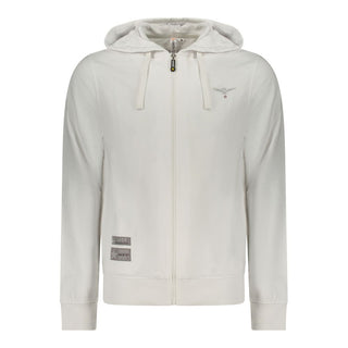 Sudadera con capucha blanca de algodón para hombre