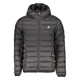 Black Polyester Men's Jacket