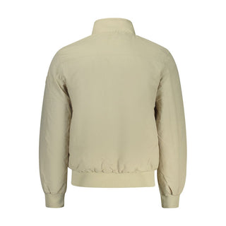 Beige Polyester Men's Jacket