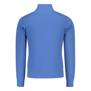 Blauer Baumwollpullover für Herren