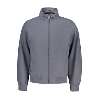 Blu Polyester Men Jacket