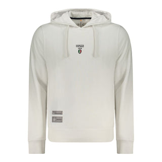 Sudadera con capucha para hombre de algodón blanco
