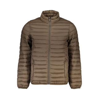 Brown Polyester Men's Jacket