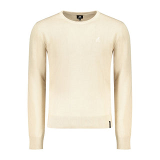Beige Baumwolle Herrenpullover