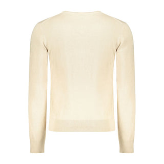 Beige Baumwolle Herrenpullover