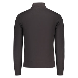Black Cotton Men Sweater