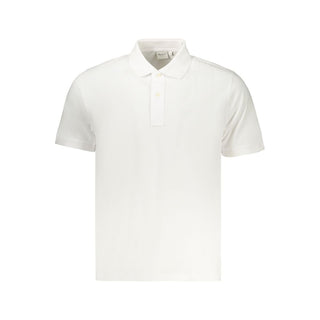 White Cotton Men Polo Shirt