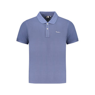 Blue Organic Cotton Men Polo