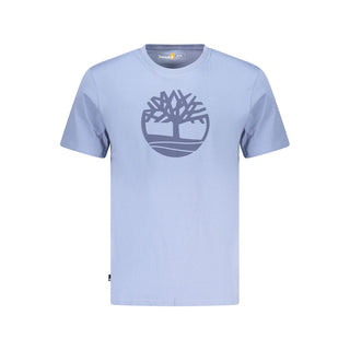 Blaues Baumwoll-Herren-T-Shirt