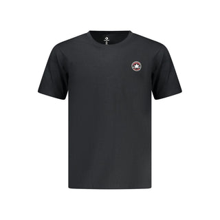 Camiseta de algodón negra para hombre
