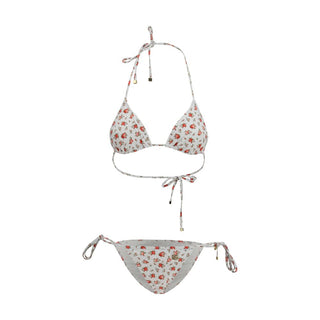 Weißer Nylon-Bikini