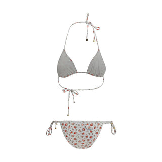 Weißer Nylon-Bikini
