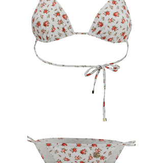 Weißer Nylon-Bikini