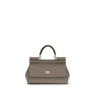 Graue Handtasche aus Kalbsleder (Bos Taurus)