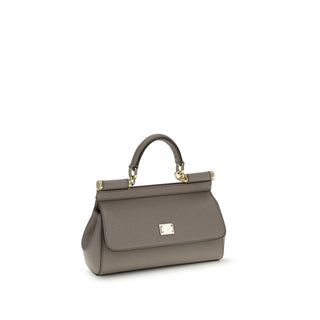 Graue Handtasche aus Kalbsleder (Bos Taurus)