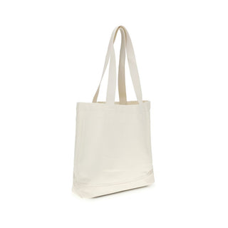 Beige Baumwollhandtasche