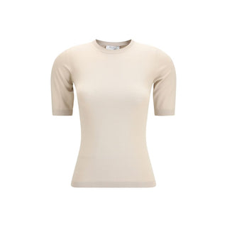 Camiseta de viscosa beige