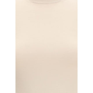 Beiges Viskose-T-Shirt