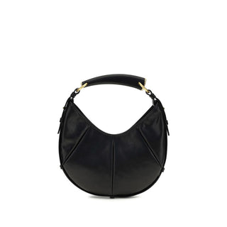 Bolso de hombro Bos Taurus de piel de becerro negra