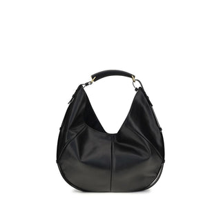 Bolso de hombro Bos Taurus de piel de becerro negra