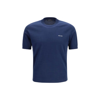 Blaues Baumwoll-T-Shirt