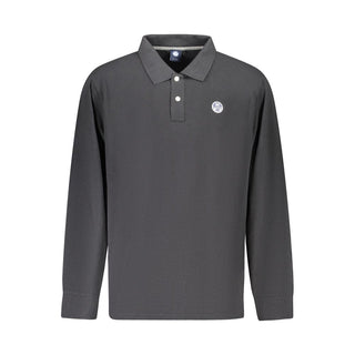 Polo negro de algodón para hombre