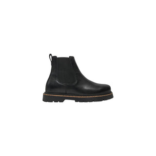 Schwarze Leder-Stiefeletten
