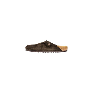 Zapatillas de cuero de ante marrón