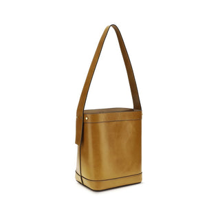 Braune Kalbsleder Bos Taurus Henkeltasche