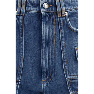 Blaue Baumwolljeans